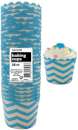 Baking Cups - Chevron Light Blue